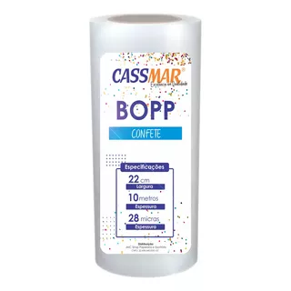 Bopp Holográfico Confete Para Laminação 22cmx10m Cassmar 1un