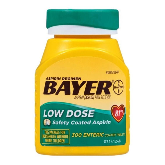 Aspirina Bayer Americana 81 Mg 300 Tabletas Low Dose