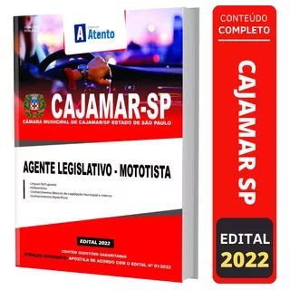 Apostila Câmara De Cajamar Sp - Agente Legislativo - Motorista