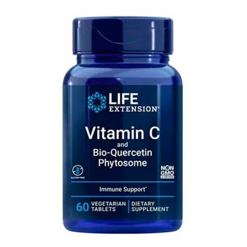 Vitamina C Con Bio Quercetina 60 Tabletas Vegetarianas Sin Sabor- Life Extension