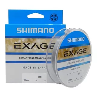 Linha Mono Shimano Exage 0,35mm 22,90lb/10,40kg - 300 Metros