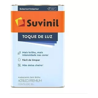 Tinta Acrilica Parede Toque De Luz Semi-brilho Branco 18lt Suvinil