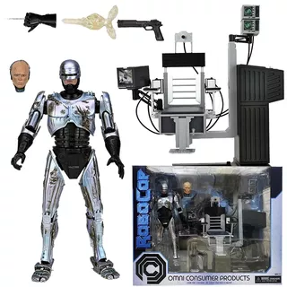 Neca Robocop Ultimate Battle Damaged Robocop With Chair