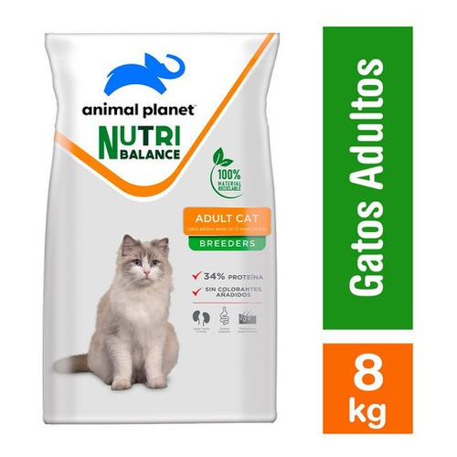 Animal  Planet Nutri Balance Alimento Gato Adulto 8 Kg