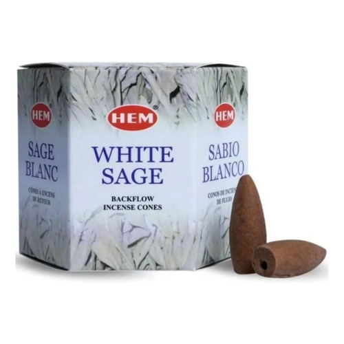 Cono Hem Reflujo Fragancia Salvia Blanca En Caja X 40 Unidades  115g