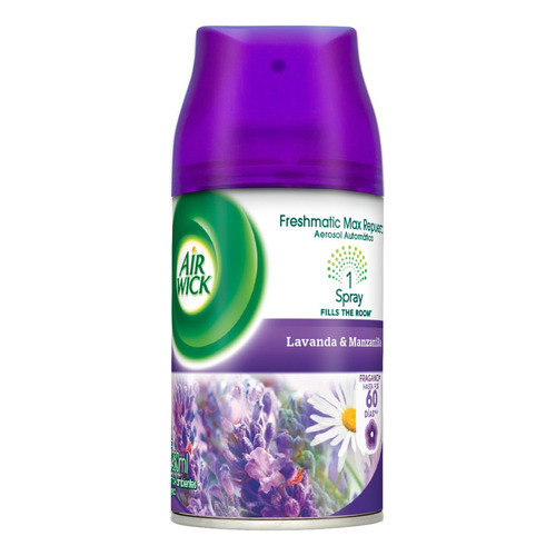 Repuesto aromatizante Air Wick Freshmatic Max en aerosol lavanda y manzanilla 250 ml