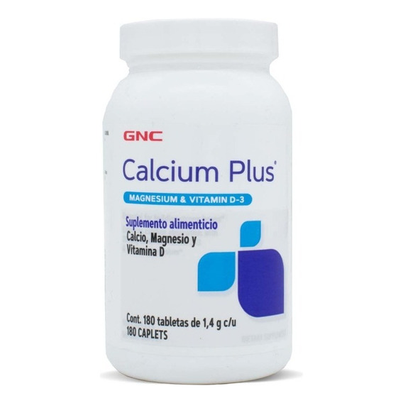 Gnc Calcium Plus Mag & Vit D-3 - - 180.00 Tabletas Sabor Sin sabor
