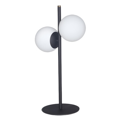Lampara Velador Texas Estilo Moderno Globos Opal 2 Luces 