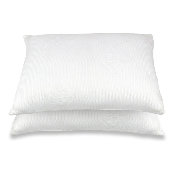 Spring Air Paquete De 2 Almohadas Comfy Memory Foam Color Blanco