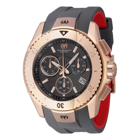 Reloj Para Hombres Technomarine Uf6 Tm 621036 Rojo, Gris Color de la correa Oro rosa