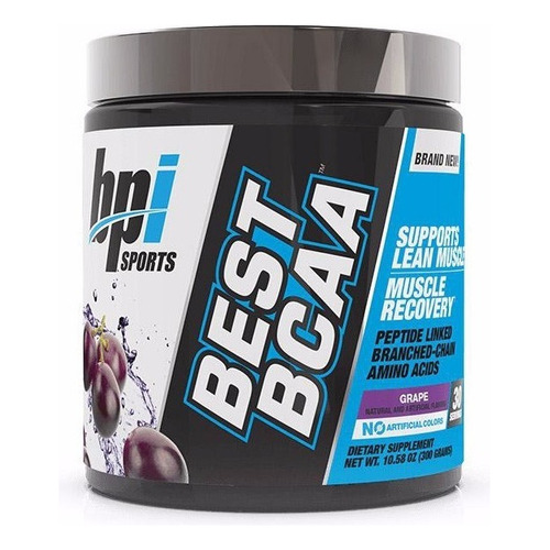 Aminoacido Bpi Best Bcaa 30 Servicios  Sabor Mora Azul