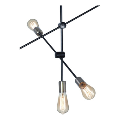 Lampara Colgante Omega Negro Araña 5 Luces Deco Living Lk