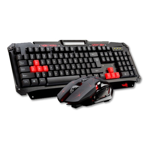 Combo Teclado Y Mouse Gamer Inalambrico Xion Xi-kbgamer8 Color del teclado Negro