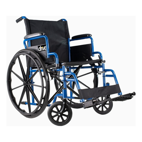 Silla De Ruedas Con Descansapies De Lujo Marca Drive Medical Color Azul Marino