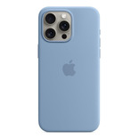 Apple MagSafe funda silicona iPhone 15 Pro Max color azul invierno