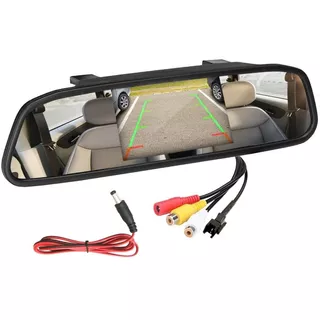 Espejo Retrovisor Con Monitor 4,3 Pulgadas Tft Lcd Para Cam!