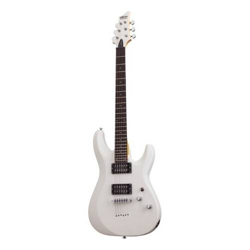 Guitarra eléctrica Schecter C-6 Deluxe de tilo satin white satin con diapasón de palo de rosa