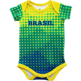 Body Bebê Estampado Brasil Isabb