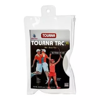 Pacote Cubre Grip Overgrip Tourna Tac Xl Blanco, 10 Unidades +c