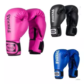 Luva Muay Thai E Boxe Fheras Kit Com 3 Pares 