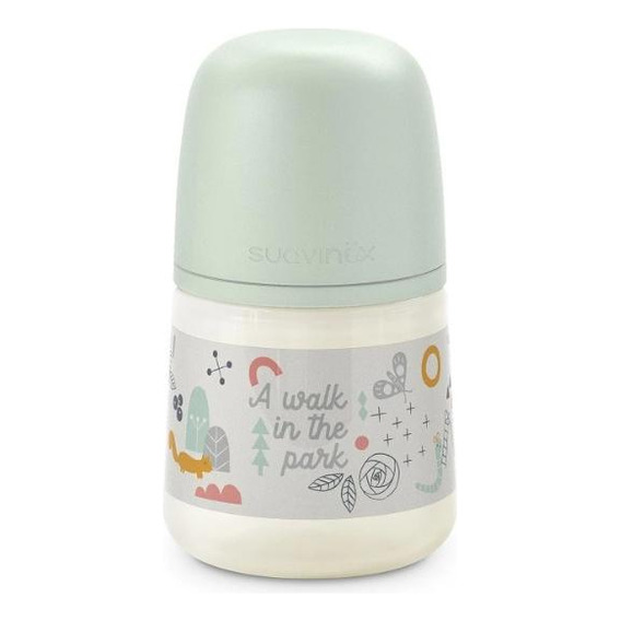 Mamadera Suavinex 150ml Anatómica 0-6m Flujo S Verde