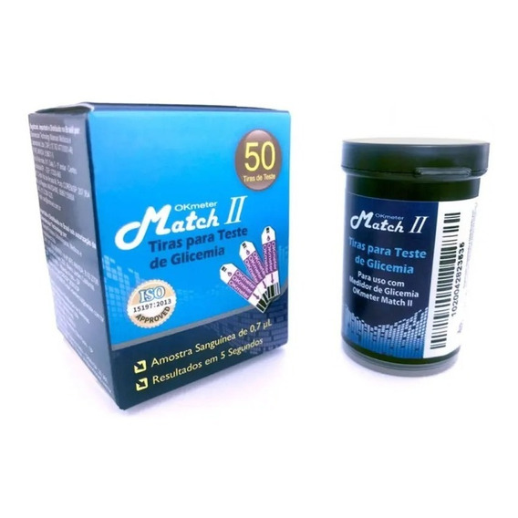 Tiras De Glucometria Match I I Caja X50 + 50 Lancetas