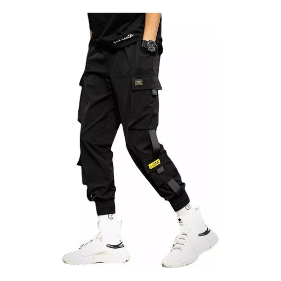 Harem Joggers Hombre Streetwear Cargo Pantalones Caballero