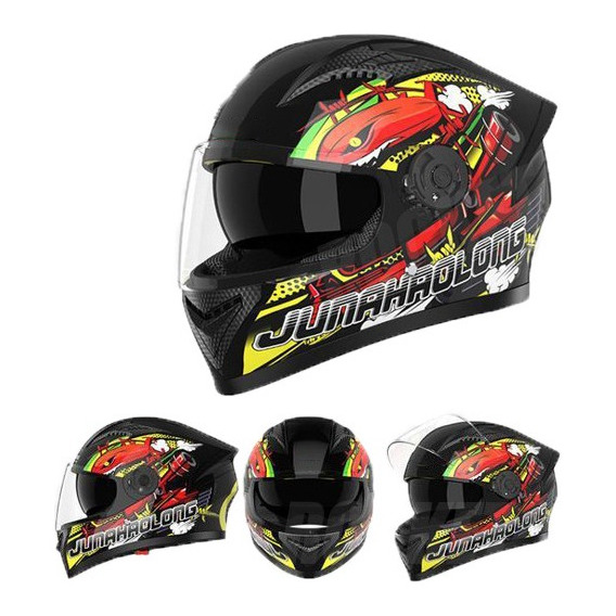 Casco Abatibles Motos Motocicleta Visor Doble Antivaho Hd