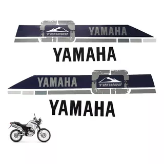 Kit Adesivo Faixa Yamaha Teneré 250 Xtz 250 2014 2015 2016 Cor Azul