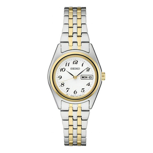 Reloj Mujer Seiko Sur438 Cuarzo Pulso Plateado En Acero