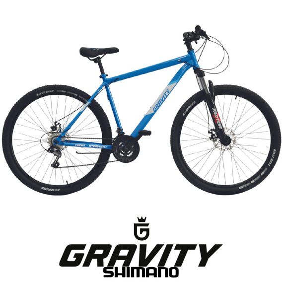 Bicicleta Gravity Lowrider R29 Talle S 7v Frenos Disco Color Celeste y Blanco