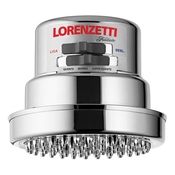 Regadera eléctrica de pared Lorenzetti Loren Shower Tradição cromada 4400W 127V