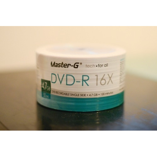 Disco virgen DVD-R Master-G de 16x por 50 unidades