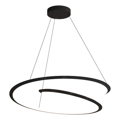 Lampara Colgante Curly Led Deco Moderno Negro 49w Negro