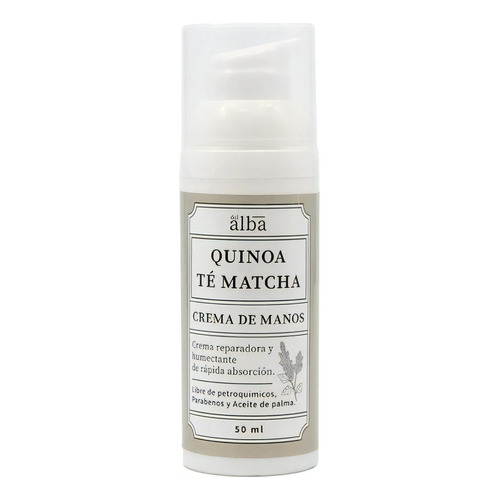  Crema De Manos Quínoa-té Matcha. Apícola Del Alba. 50 Ml
