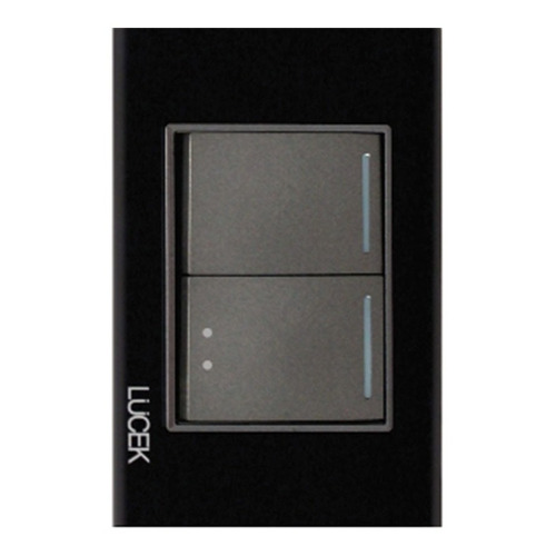 Placa Cristal Negro 1 Interruptor Simple-1 Esc Lucek B53192 Corriente nominal 16 A Voltaje nominal 0V