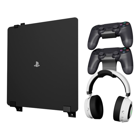 Base Soporte Ps4 Pro + Base Control Ps4 Dualshock Pared