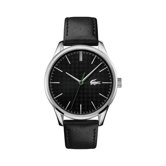 Reloj Lacoste 2011047 Negro Para Hombre Color de la correa Plateado