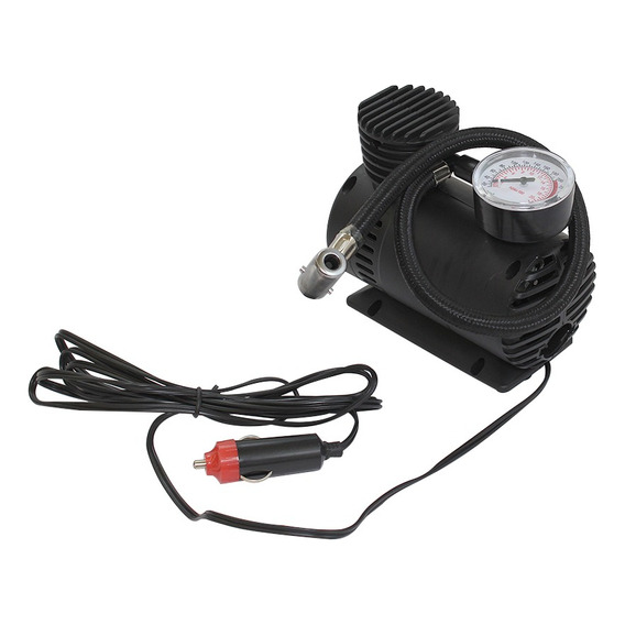 Compresor Aire Inflador Auto Bici 12v 300 Psi Electrico Color Negro Frecuencia V