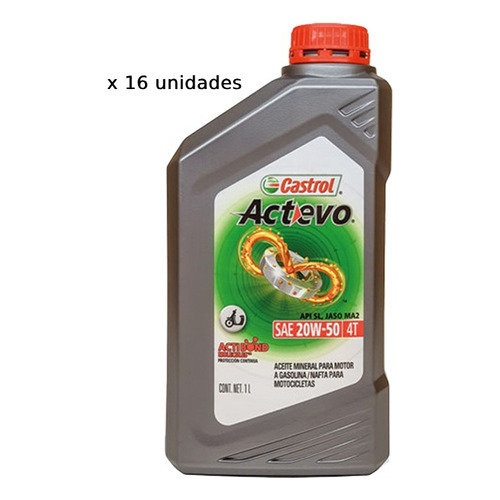 Aceite para motor Castrol mineral 20W-50 para motos y cuatriciclos de 1 unidad