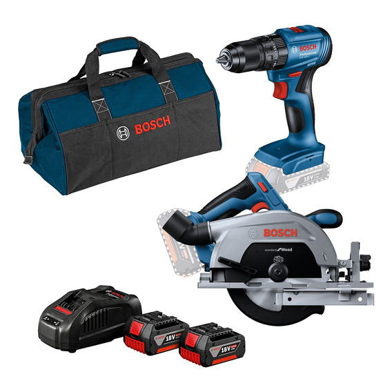 Kit Bosch 18v Taladro Gsb 185li + Sierra Circular Gks 185li 