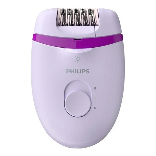 Depiladora eléctrica Philips Satinelle Essential BRE275/00 color blanco y morado 100V/240V