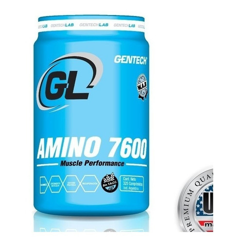 Amino 7600 325 Comp Gentech Aminoácidos Sin Tacc Sabor Sin sabor