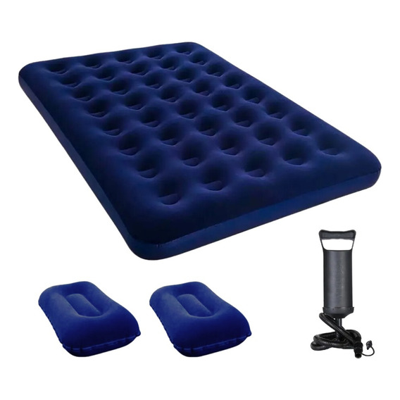 Colchón Inflable Doer 191x137 Inflador Manual Y 2 Almohadas