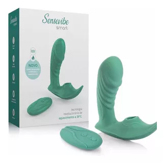 Vibrador Feminino Recarregável Sensevibe Smart - Chupa Cabra Cor Verde