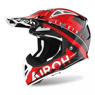 Capacete Airoh Aviator Ace Amaze Vermelho Preto