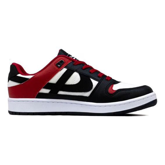 Tenis Panam Bota Rojo Negro Blanco Unisex Casual Moda