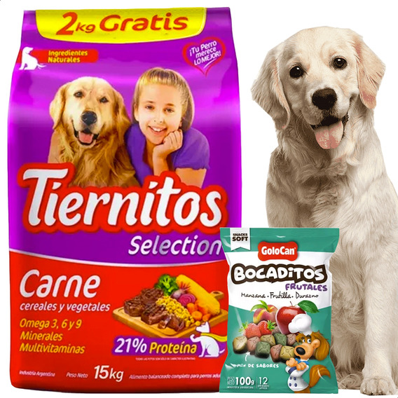 Alimento Para Perros Tiernitos 15 Kg + Bocaditos - Petcorp