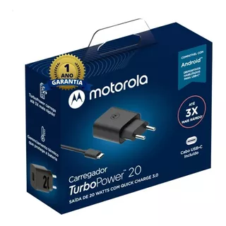 Carregador Original Motorola Turbo Moto G100 G10 G20 G30 