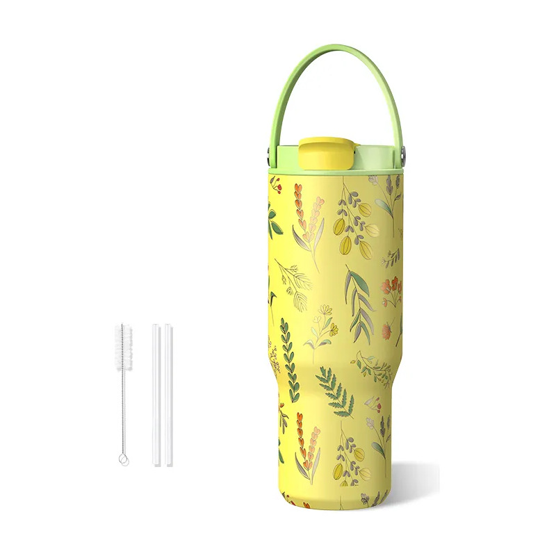 Copo Térmico 900ml Com Canudo Tampa E Alça Inox Modofo